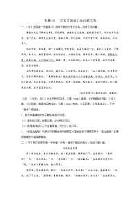 专题08  文言文阅读之杂记散文类  2020-2021学年高一《语文》（统编版必修下册）