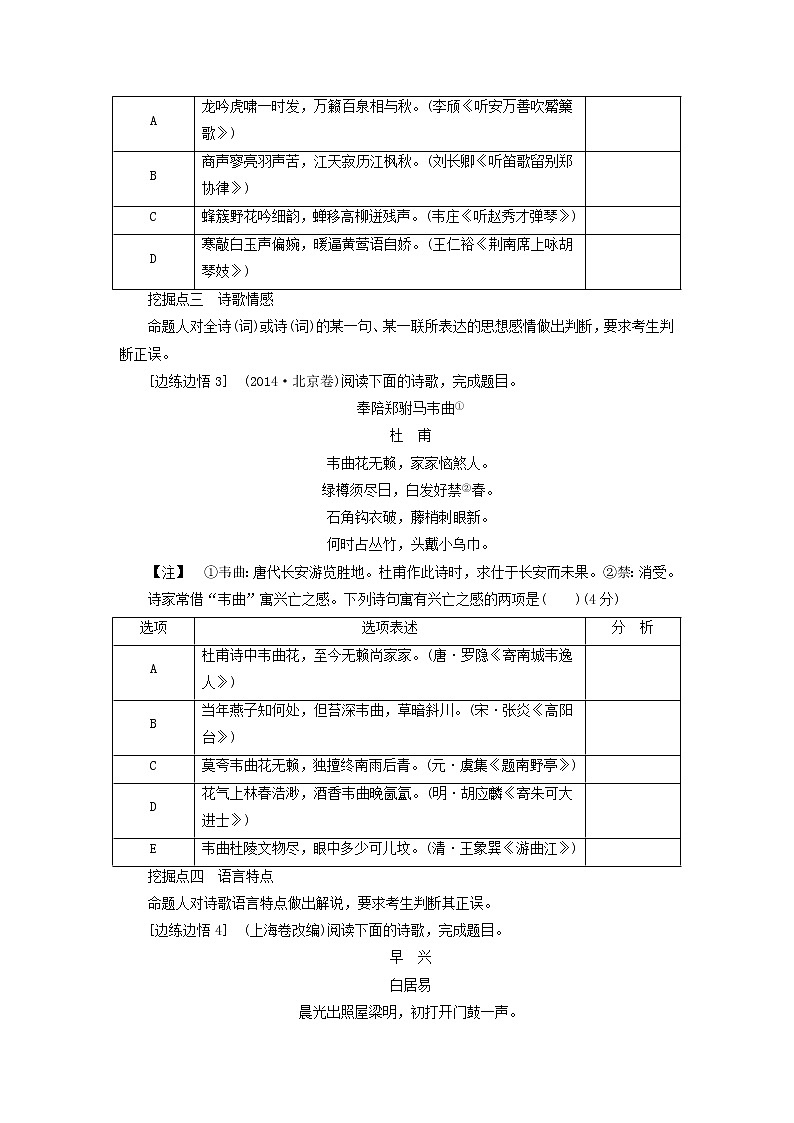 03  古诗选择题满分攻略：找准客观题八大挖掘点（答题术语+习题专练）-2022年高考语文古诗鉴赏提分培优专用（术语+专练）03