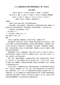 湖南省新高考教学教研联盟2022届高三下学期4月第二次联考试题 语文 含解析