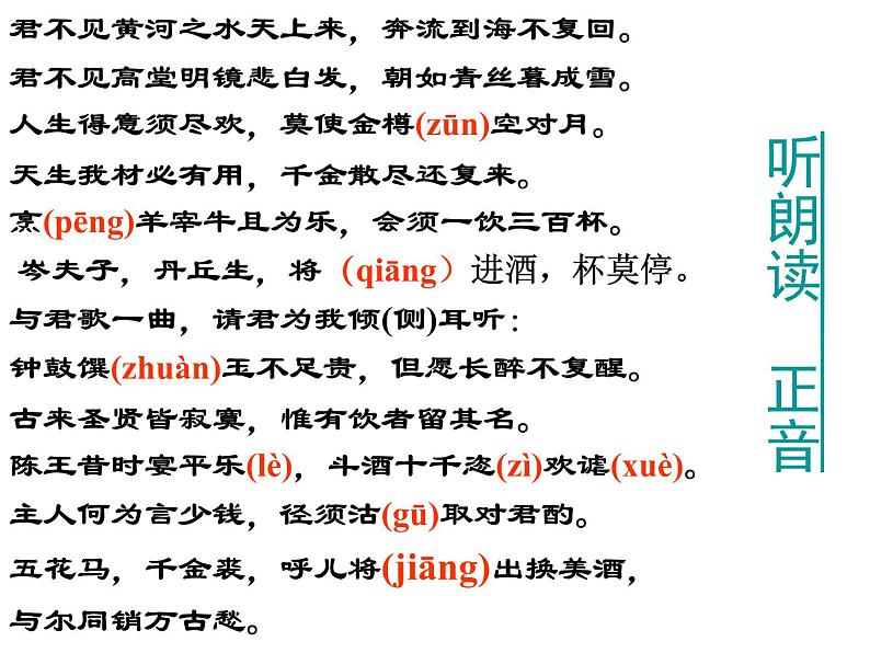 古诗词诵读《将进酒》课件34张2021-2022学年高中语文统编版选择性必修上册第7页