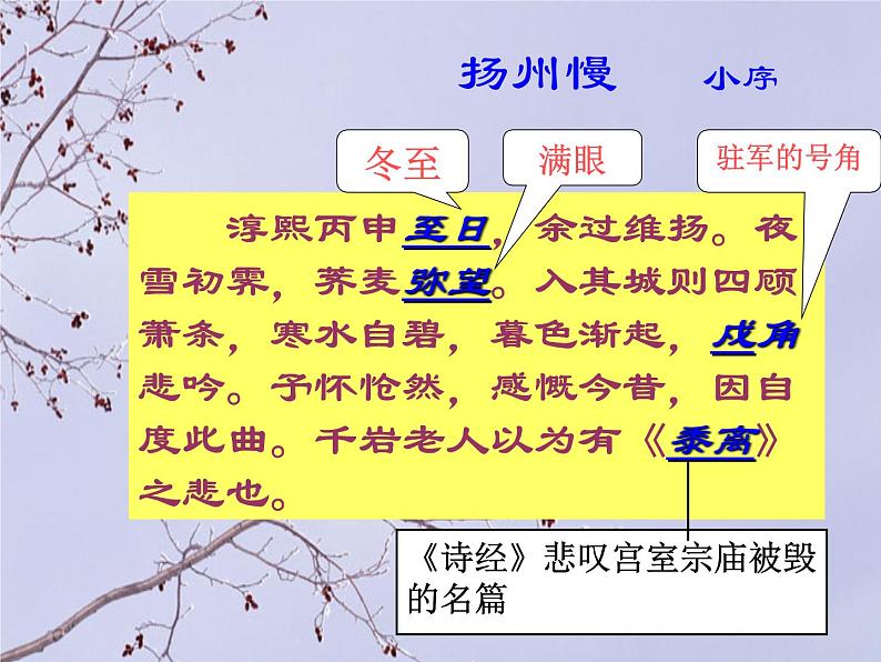 4.2《扬州慢》课件20张2021-2022学年统编版高中语文选择性必修下册第7页