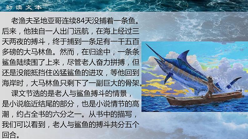 10《老人与海（节选）》课件25张2021-2022学年高中语文统编版选择性必修上册第4页