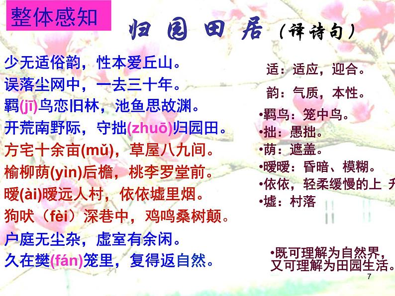 7.2《归园田居(其一)》课件26张2021-2022学年统编版高中语文必修上册第7页