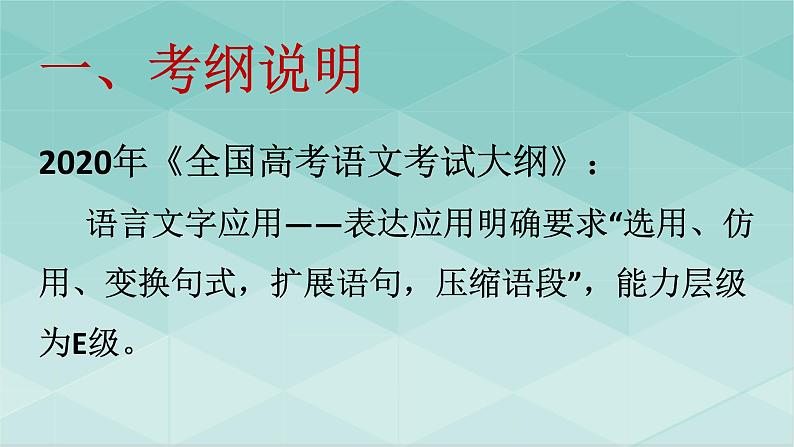 2022届高考语文复习-压缩语段 学案课件04