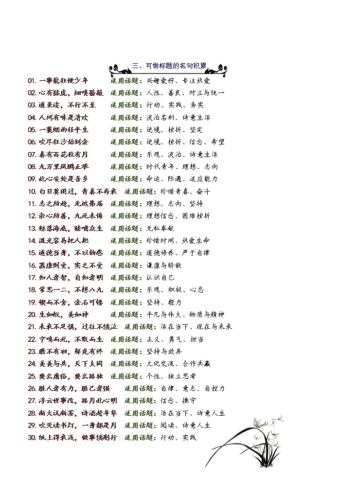 高考语文复习--揭秘高分作文特点  积累高分作文素材1教案第3页