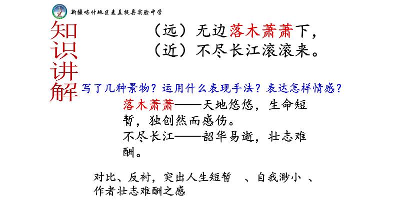 人教部编版高中语文必修上册8.2登高  课件第7页