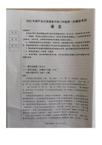 2022届辽宁省葫芦岛市普通高中高三年级下学期第一次模拟考试（一模）语文试卷含答案