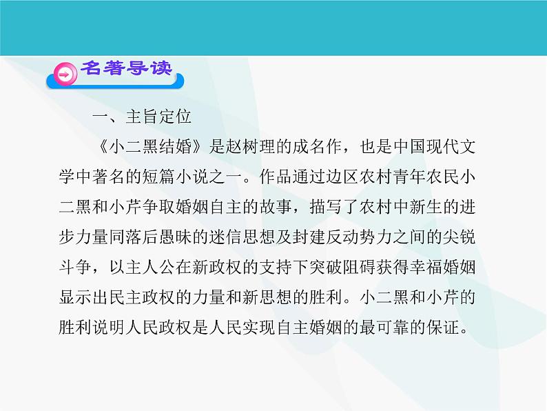 部编版高中语文选择性必修中册 8.2小二黑结婚   课件第2页