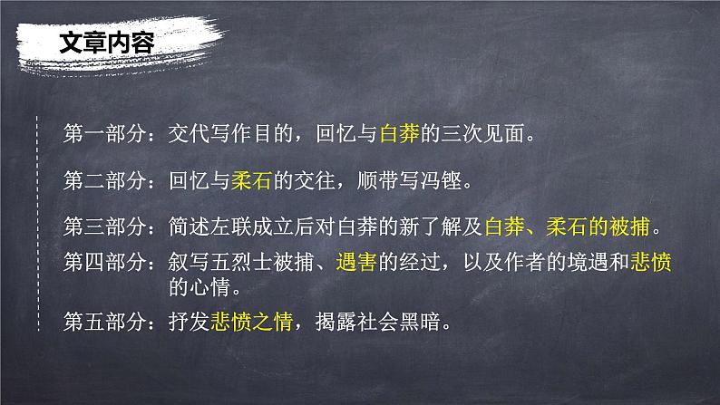 高中语文人教统编版选择性必修中册《为了忘却的记念》课件06