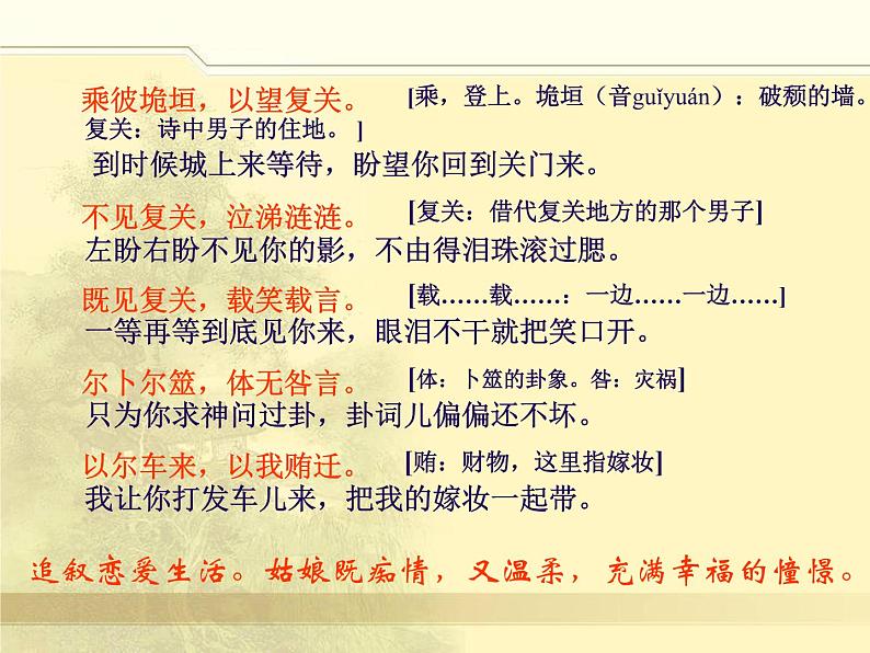 部编版高中语文选择性必修下册1.1氓   课件第6页