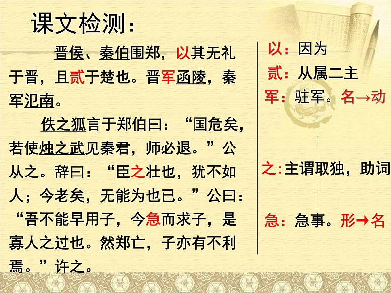 高中语文 北师大课标版 必修2 《烛之武退秦师》课件第3页