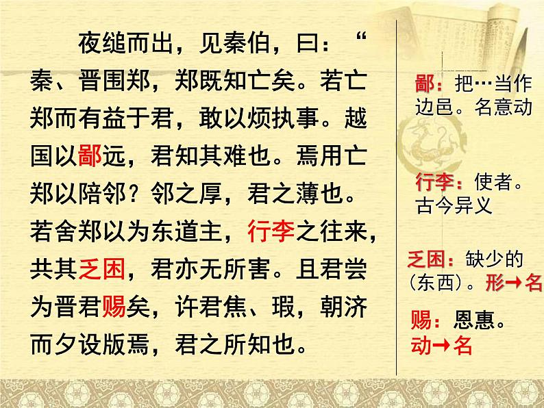 高中语文 北师大课标版 必修2 《烛之武退秦师》课件第4页