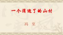 高中语文人教统编版选择性必修 下册7.1 一个消逝了的山村课文课件ppt