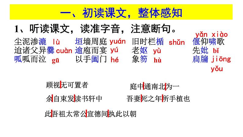 人教部编版高中语文选择性必修下册9.2项脊轩志   课件03