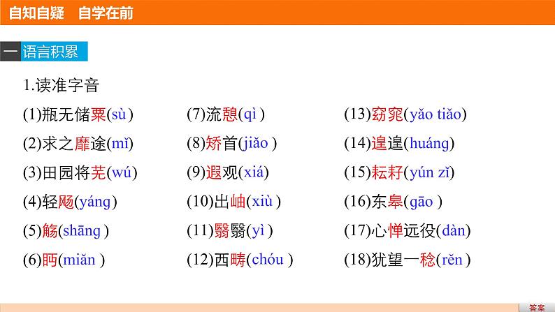 人教部编版高中语文选择性必修下册10.2归去来兮辞  课件第4页