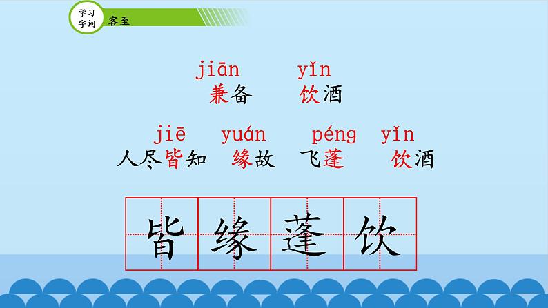 人教部编版高中语文选择性必修下册古诗词诵读——客至  课件第4页