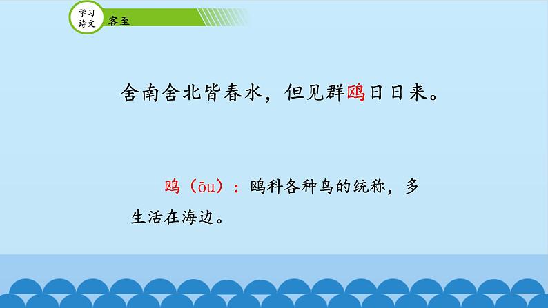 人教部编版高中语文选择性必修下册古诗词诵读——客至  课件第8页