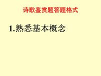 2022届高考专题复习：诗歌鉴赏题答题格式 课件52张