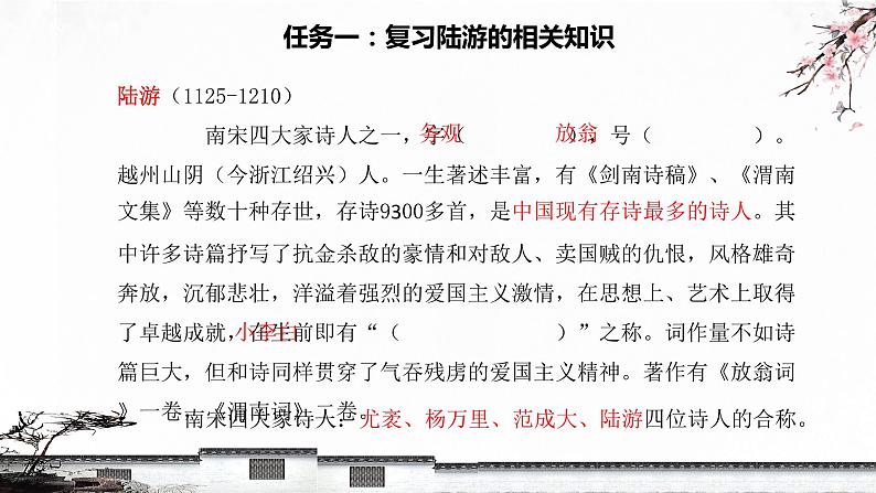 古诗词诵读《临安春雨初霁》课件20张2021-2022学年统编版高中语文选择性必修下册第4页