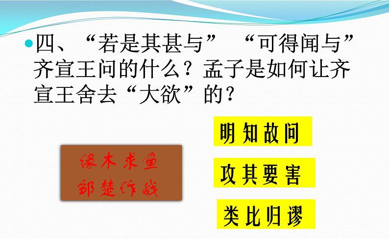 人教版高中语文《齐桓晋文之事》部优课件第7页