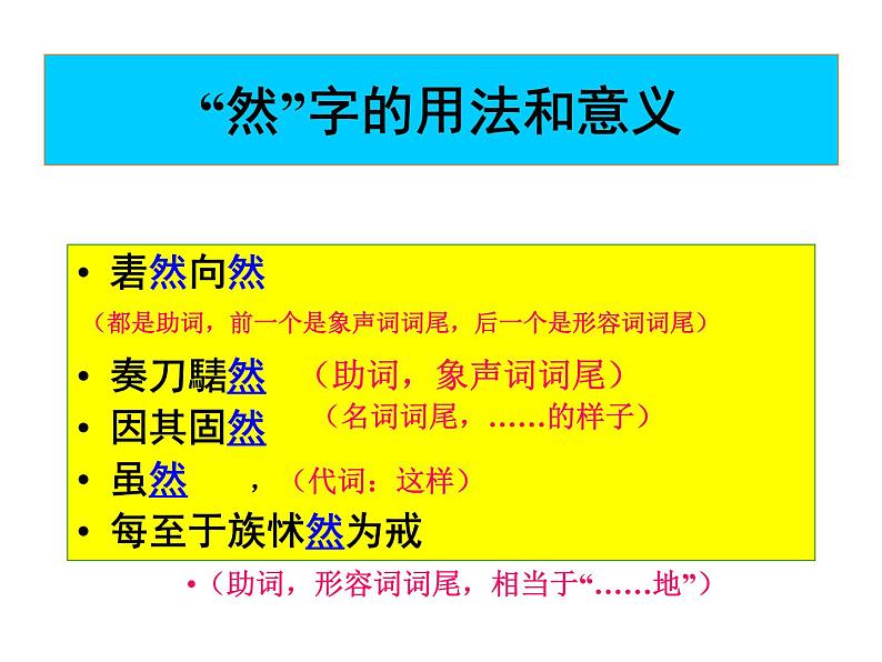 高中语文人教课标版选修 中国古代诗歌散文欣赏赏析指导庖丁解牛课件08