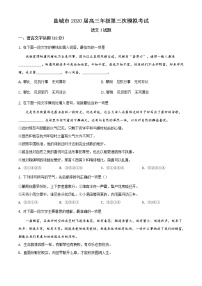 2020届江苏省盐城市高三三模语文（文字版、无答案）练习题