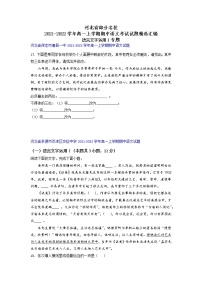 河北省部分名校2021-2022学年高一上学期期中语文考试试题精选汇编语言文字运用I专题（含答案）