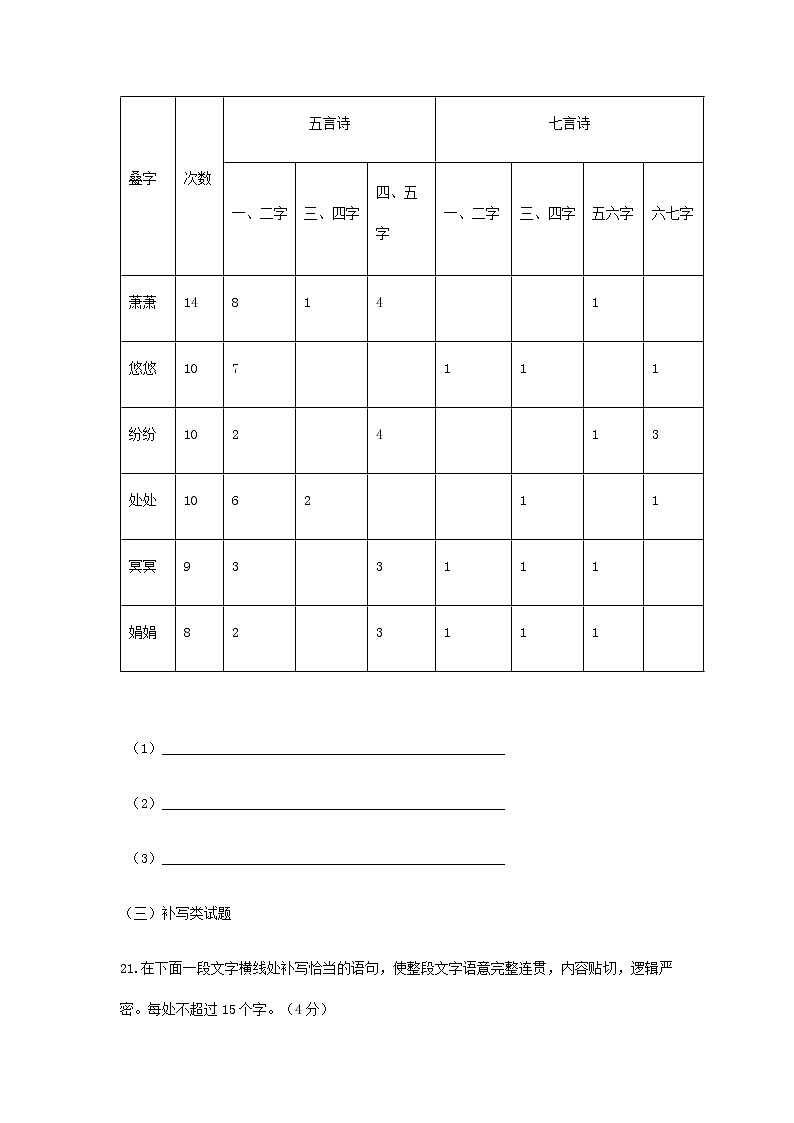 吉林省部分地区2021-2022学年高二上学期语文期中试卷精选汇编：衔接连贯及其它专题第3页