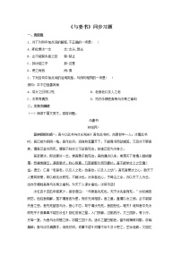 人教统编版必修 下册11.2* 与妻书课时练习