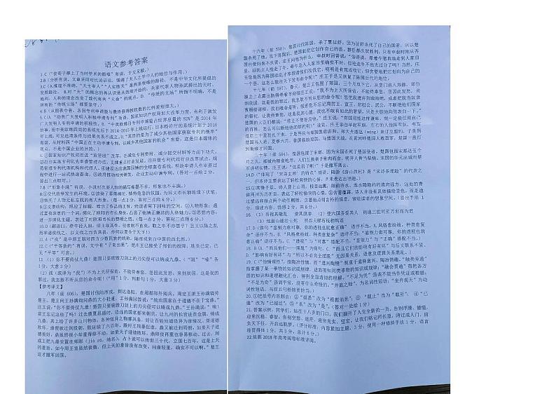 2019届湖北省武汉市高三4月调研测试语文试卷 PDF版01