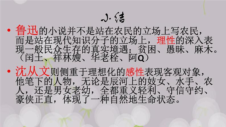 5《阿Q正传》《边城》比较阅读课件19张2021-2022学年统编版高中语文选择性必修下册05