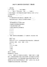 2022年上海市松江区高考语文二模试卷（含答案解析)