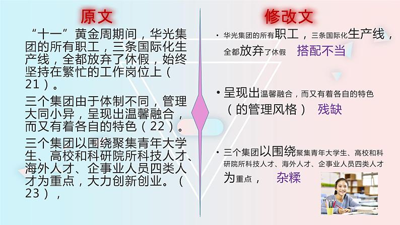 高考语文复习----  高考语语言运用题最简流程 （病句大观园）课件PPT第7页