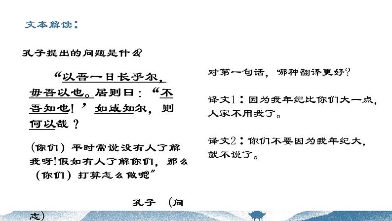 部编版高一下册第一单元第一课子路、曾皙、冉有、公西华侍坐课件第5页