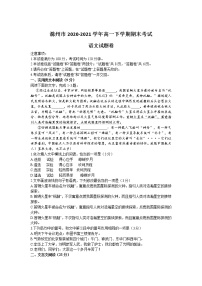 2021滁州高一下学期期末考试语文试题含答案