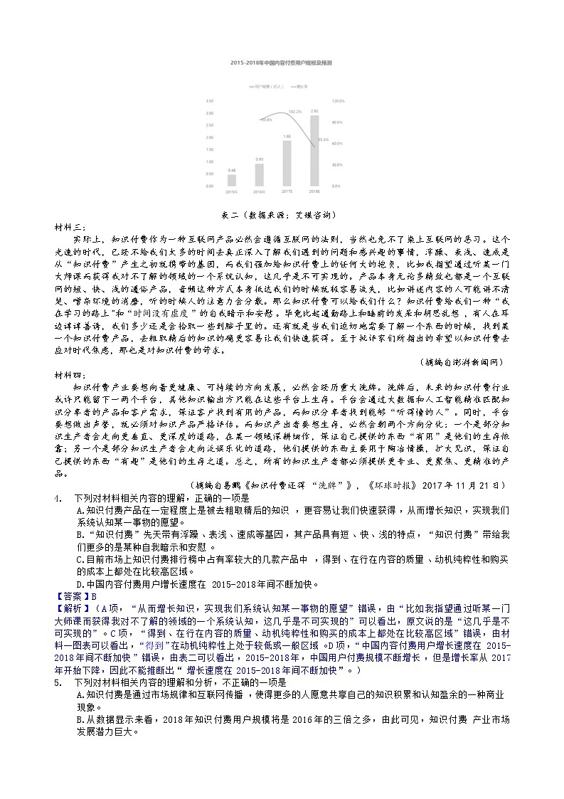 天津一中2021-2022学年度第二学期高三年级四月考-语文试卷（解析版）第3页