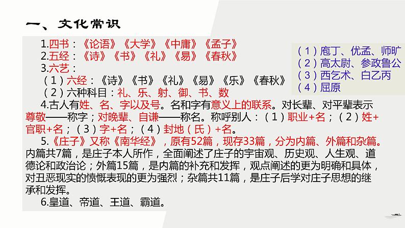 人教部编版高中语文必修下册第一单元知识梳理  课件 (共36张PPT)第2页