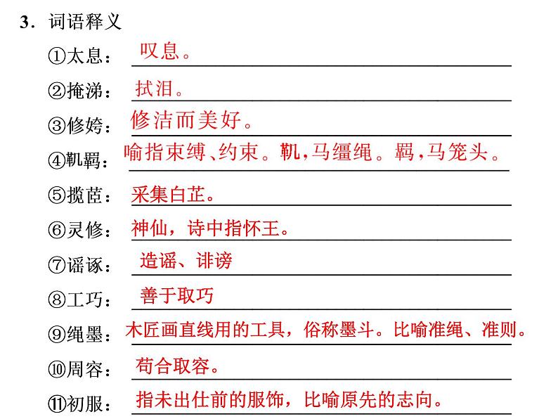 人教版高中语文必修2---第5课　离骚（课件）第5页