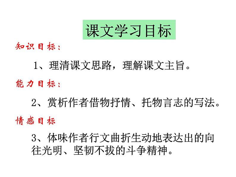 人教版高中语文必修2---1-3《囚绿记》 精品课件第3页