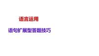 2022届高考语文三轮冲刺专项：语言文字之语句扩展答题技巧 课件共34张