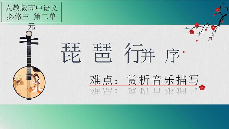 人教部编版高中语文必修上册 8.3琵琶行并序   课件第1页