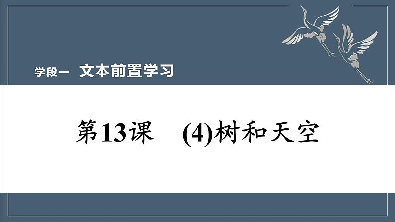 高中语文部编版选择性必修中册 第四单元13.4《树和天空》课件（10张PPT）01