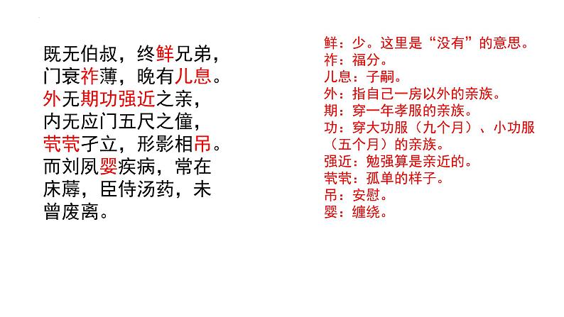 9.1《陈情表》课件30张2021-2022学年统编版高中语文选择性必修下册第8页