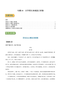 专题10 文学类文本阅读之形象-2022年高三毕业班语文常考点归纳与变式演练（新高考版）