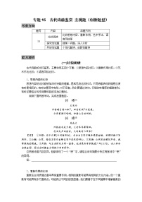 专题16  古诗鉴赏  主观题（创新题型）-2022高三语文考前60天考点能力透析与提升（新高考）