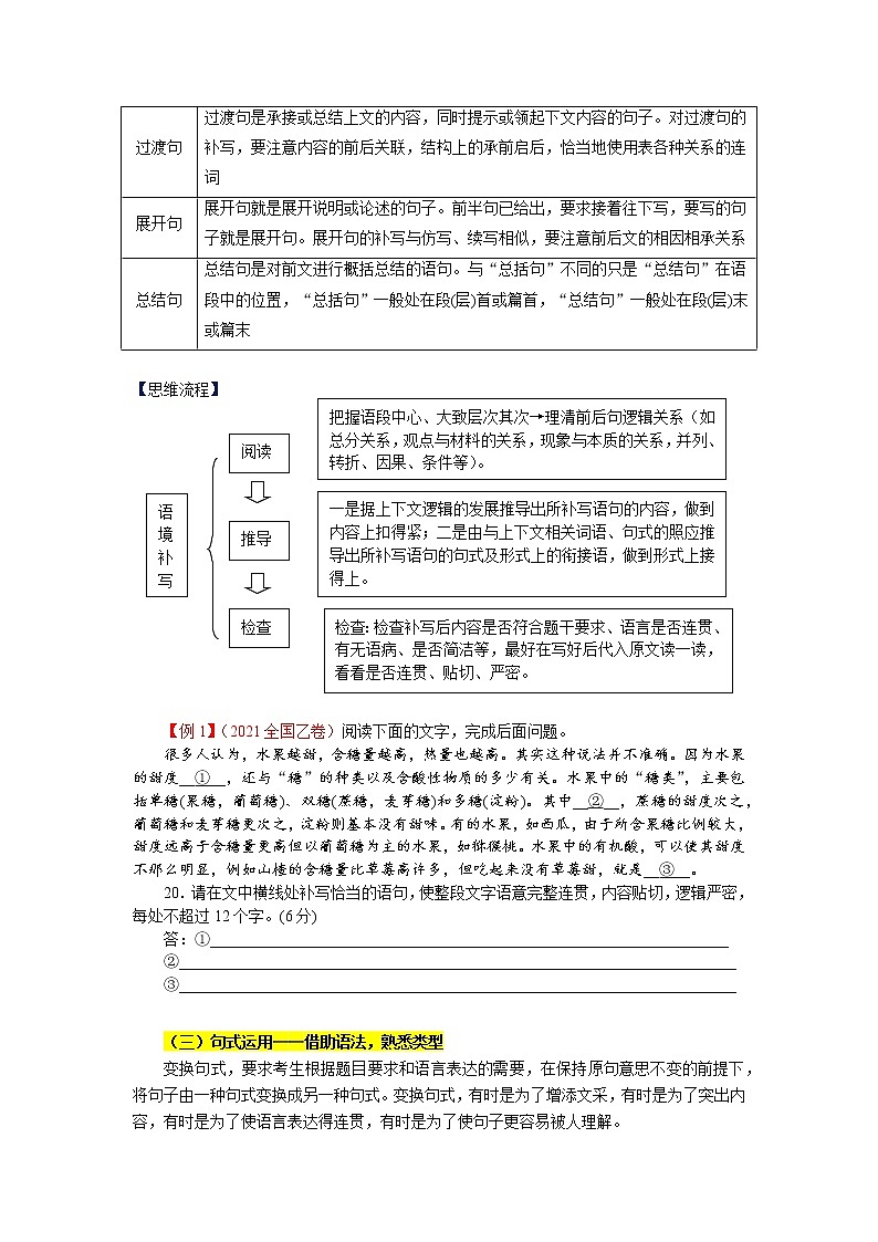 专题19语言文字运用 情景语段Ⅱ-2022高三考前60天考点能力透析与提升（新高考）（原卷版）第3页