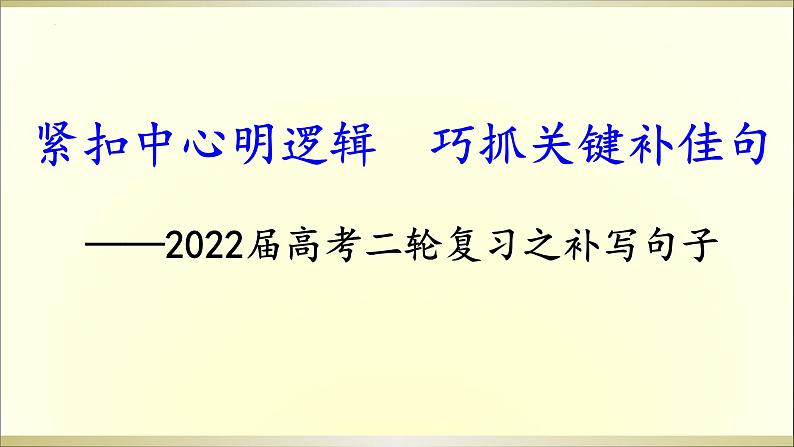 2022届高考语文复习：补写句子 课件21张第3页