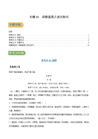 专题21 诗歌鉴赏之表达技巧-2022年高三毕业班语文常考点归纳与变式演练（新高考版）