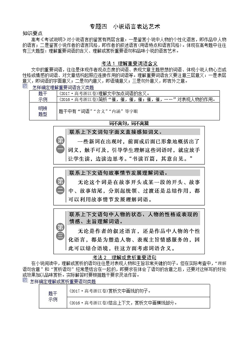 2022新高考小说专项04.小说-语言表达艺术（学生版）第1页