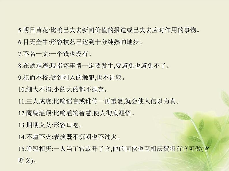 高考语文二轮复习专题一正确使用词语包括熟语__知识清单课件第2页